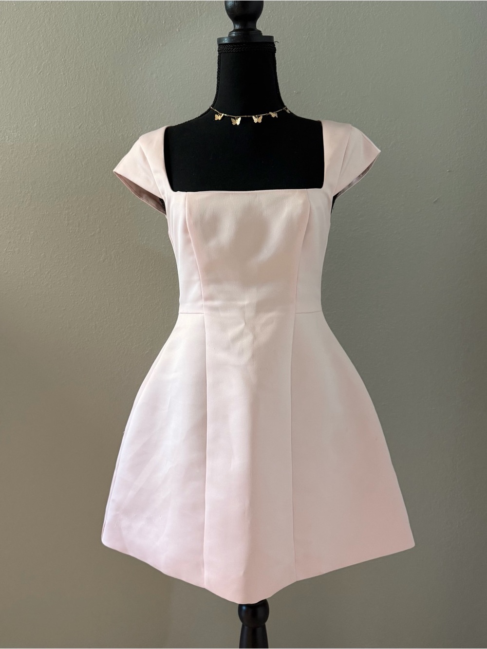 Princess Polly Pink Square Neck Mini Dress Size 4
